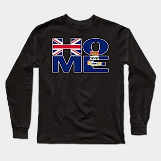 Cayman Islands Collections Flag Spelling HOME - Soca Mode Long Sleeve T-Shirt